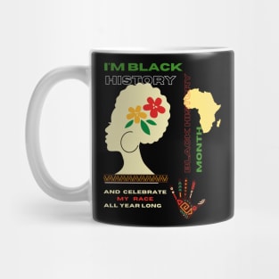 Black history month cute graphic design artwork Mug